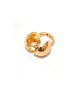 Folding ball 4mm red gold plated  - 1