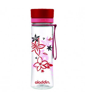 Trinkflasche AVEO 0,60 rot mit Blüten Alvito - 1