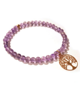 Amethyst-Armband mit Baum des Lebens Steindesign - 2