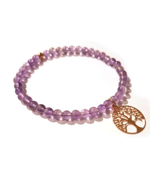 Amethyst bracelet with tree of life Steindesign - 2