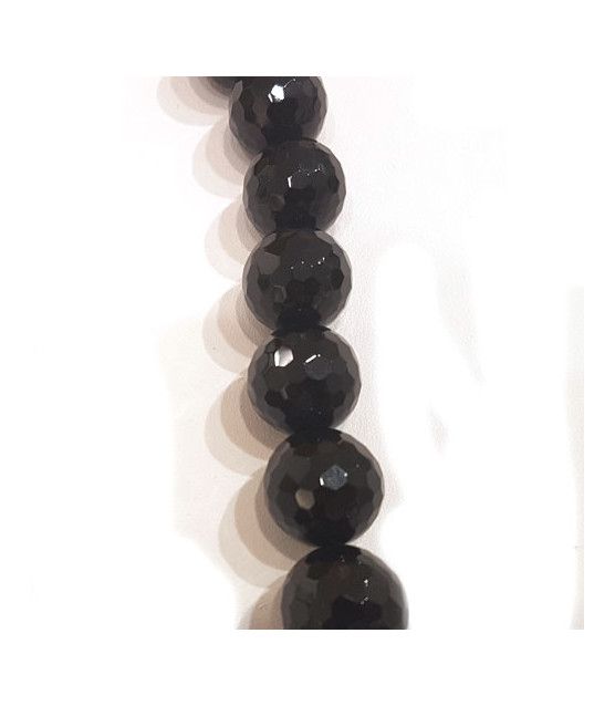 Onyx ball strand 14 mm faceted  - 1