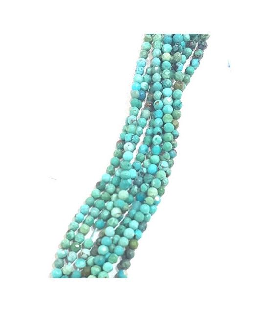 Turquoise strand 2mm faceted  - 1