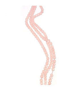 Rosenquarz matt Kugelstrang 4mm  - 1