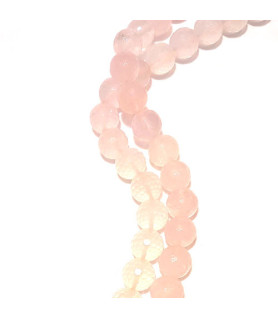 copy of Rose quartz, ball strand 4mm faceted  - 1