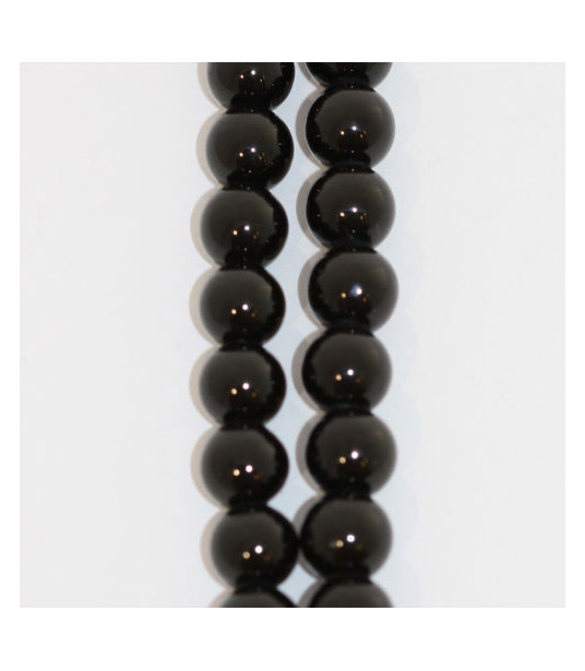 Turmalin schwarz Kugelstrang 4,5mm - 1 Turmalin schwarz Kugelstrang 4,5mm - 1