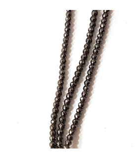 Hematite ball strand 2 mm faceted  - 2