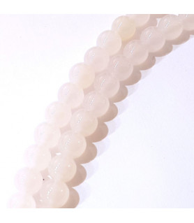 agate white, spherical strand faceted  - 2
