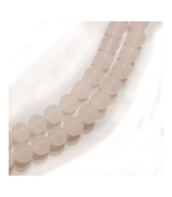 copy of agate white, spherical strand faceted  - 1