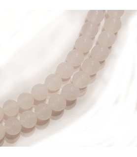 copy of agate white, spherical strand faceted  - 1