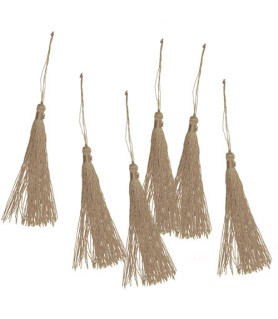 Quaste (Tassel) beige, 9,5cm (2 Stück)  - 1