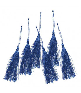 Quaste (Tassel) dunkelblau, 9,5cm (2 Stück)  - 1