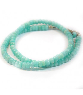 Amazonit-Kette, Button 6mm  - 1