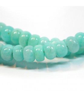 Amazonit-Kette, Button 6mm  - 3