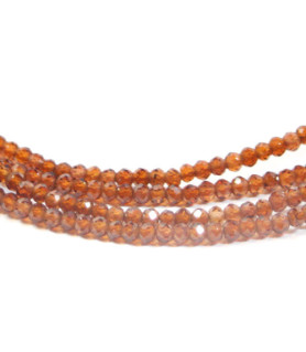 Granat-Kette orange, 3mm facettiert  - 2