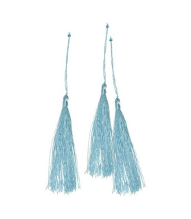 Quaste (Tassel) türkis, 9,5cm (2 Stück)  - 1