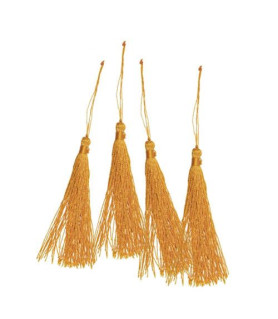 Quaste (Tassel) honiggelb, 9,5cm (2 Stück)  - 1