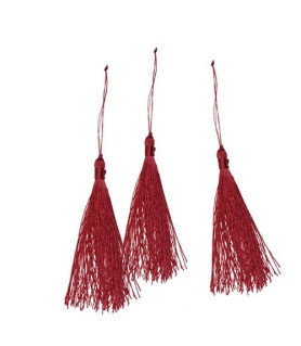 Quaste (Tassel) granatrot, 9,5cm (2 Stück)  - 1