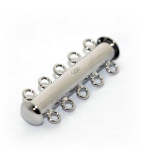 Bracelet clasp magnet 5 rows, silver rhodium plated Steindesign - 1