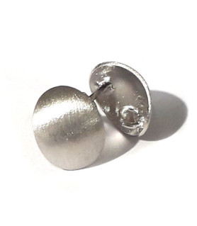 copy of Stud earrings patent round, silver rhodium plated Steindesign - 1