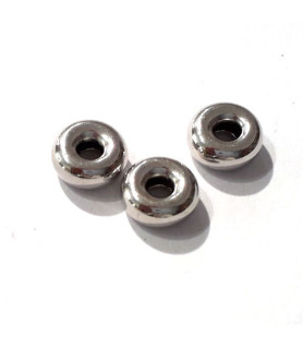 Hohlringe 4,5mm, 10 Stück, Silber rhodiniert  - 2