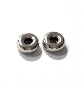 Hohlring 8 mm, Silber rhodiniert  - 2