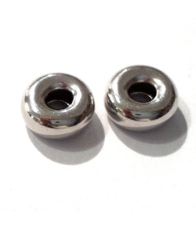 Hohlring 9 mm, Silber rhodiniert  - 2