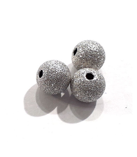 Kugeln 5 mm, 4 Stück, Silber rh diamantiert  - 1