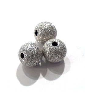 Kugel 8 mm, Silber rh diamantiert  - 1