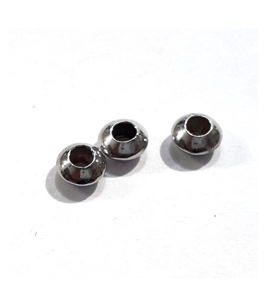 Linsen 5,5 mm, 6 Stück, Silber rhodiniert  - 1