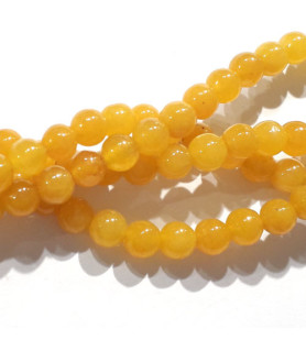 Jade yellow, strand round 6mm  - 1