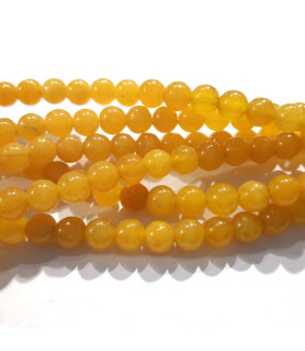 Jade yellow, strand round 6mm  - 2