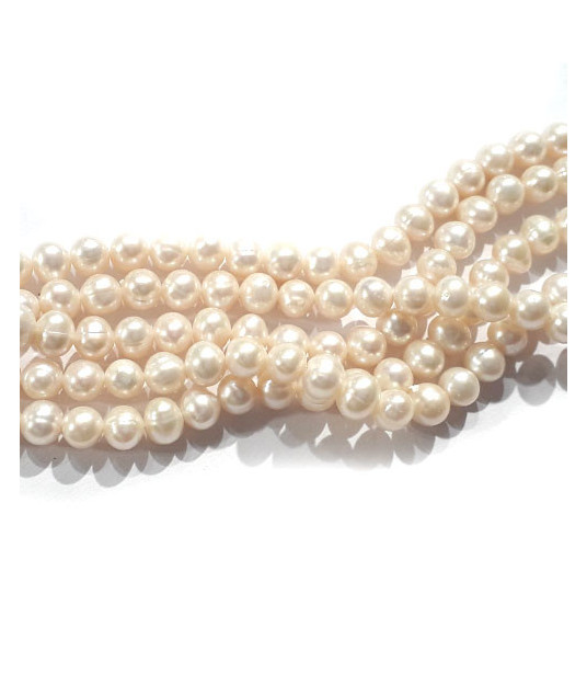 Pearl white, strand potato 5 - 6 mm  - 1