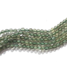 Apatit green, strand round 2,5 mm faceted  - 1