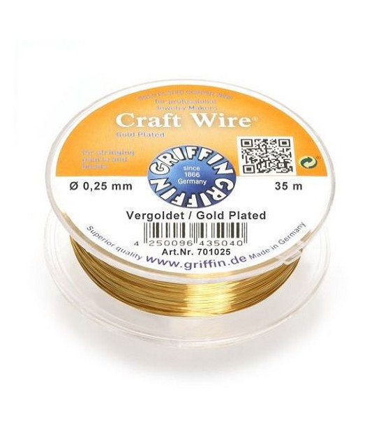modelling wire gold plated 0,25mm Griffin - 1