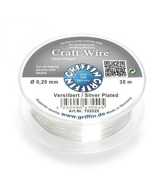 silver-plated modelling wire 0,25mm Griffin - 1