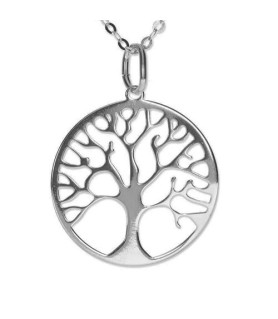 Tree of Life Pendant silver rhodium plated 15mm  - 1