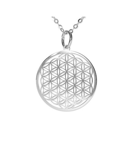 Flower of Life Pendant silver 10mm  - 1