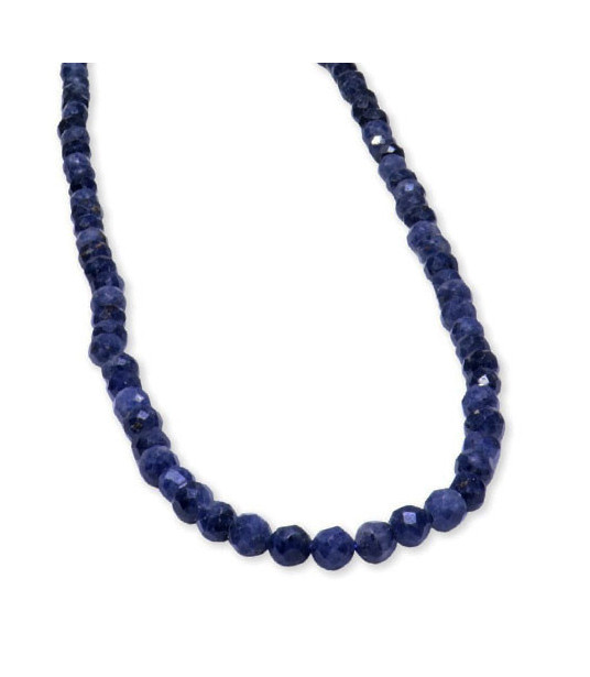 Sapphire faceted, ball strand 4 mm  - 1