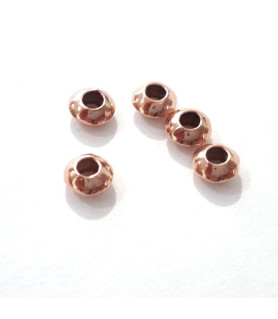 Lens 4.5 mm silver rose gold plated (10 pieces)  - 1