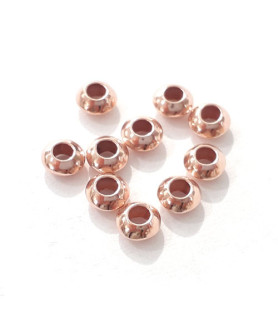 Linse 3,5 mm Silber rosé vergoldet (10 Stück)  - 1