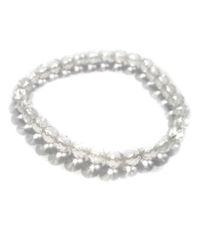 Rock Crystal Bracelet 6mm faceted  - 1