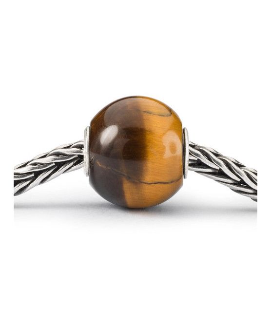 Jumbo Round Yellow Tiger Eye - Trollbeads  - 2