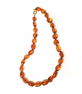 Amber Necklace Oval ca. 10 x 15mm  - 2