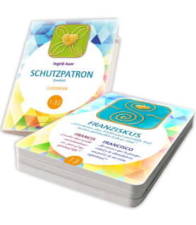 Energetisiertes Kartenset "Schutzpatron-Symbole" DEUTSCH mit Guidebook Ingrid Auer Engel - 1