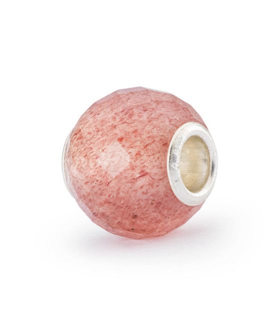 Round Strawberry Quartz Facet - Trollbeads Trollbeads - das Original - 1