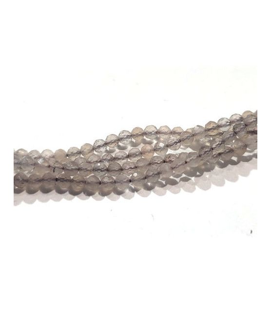 Moonstone grey faceted strand 2mm  - 1