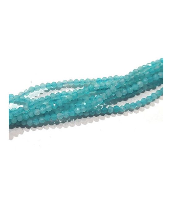 Amazonite, strand round 2 mm faceted  - 1