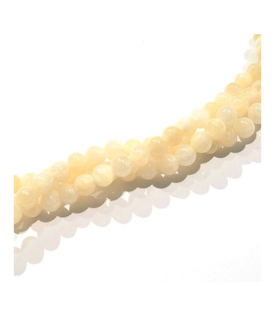 Orange calcite ball strand 6mm  - 1