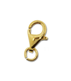 Carabiner 11mm, silver gold plated  - 1