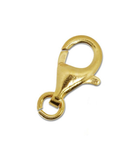 Carabiner 13mm, silver gold plated  - 1